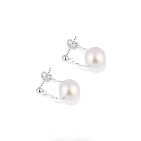 seashell pearl earrings - Picture 2 of 3